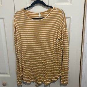 Like new mustard striped shirt